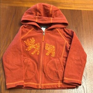 Kids Rust Hoodie with Moose Design